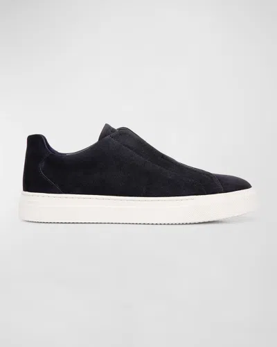 Vince Men's Lakewood Suede Low-top Trainers In Coastal