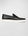 Vince Men's Farran B Leather Slip On Sneakers In Black