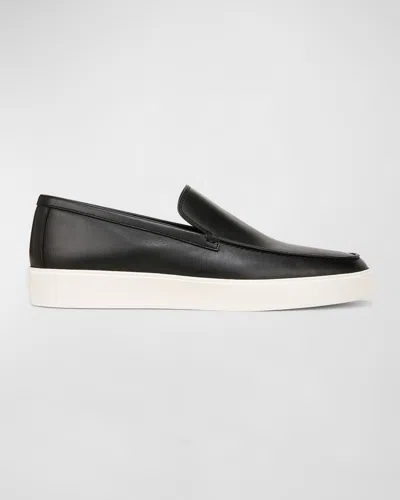 Vince Men's Farran B Leather Slip On Sneakers In Black