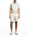 Vince Men's Lightweight Hemp Shorts In Pumice Rock