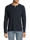 Vince Men's Long Sleeve Henley In Wine