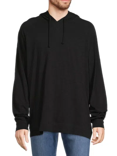 Vince Men's Long-sleeve Hoodie In Black