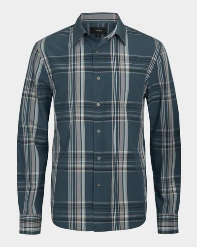 VINCE MEN'S LORIMER PLAID FRENCH-PLACKET SPORT SHIRT