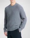 Vince Macro Waffle Stitch Sweater In Evening Mist