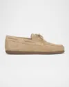 Vince Men's Marin Suede Boat Shoes In Sand Trail