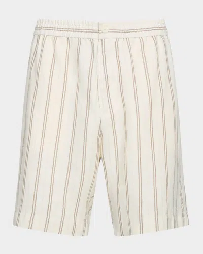 VINCE MEN'S MESA STRIPE HEMP BEACH SHORTS