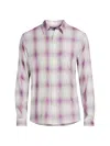 VINCE MEN'S MIRAGE PLAID COTTON-BLEND SHIRT