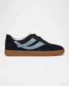 Vince Men's Oasis Leather Low-top Sneakers In Black
