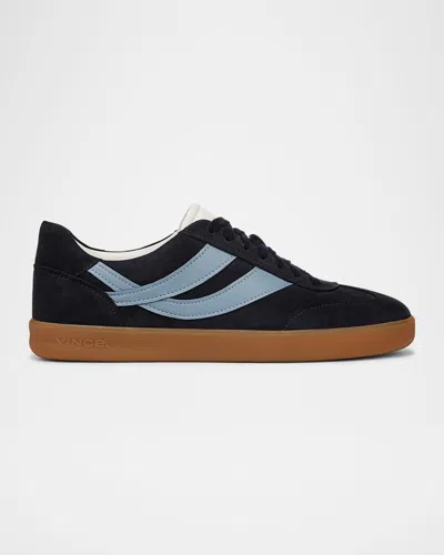Vince Men's Oasis Leather Low-top Sneakers In Black