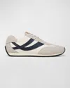 Vince Men's Oasis Leather & Suede Low-top Sneakers In Milk/horchata/spblue