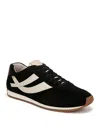 Vince Men's Oasis Runner Leather Low-top Sneakers In Black/moonlight