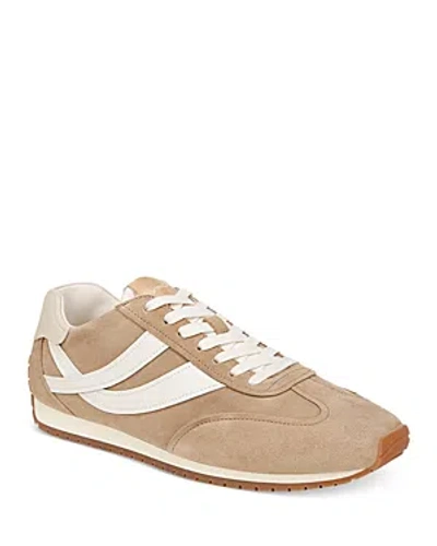 Vince Men's Oasis Runner Leather Low-top Trainers In New Camel/white