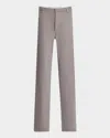 Vince Owen Stretch Cotton Chinos In Pewter