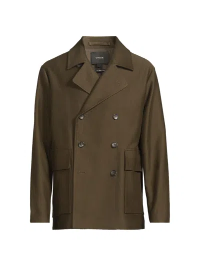 Vince Men's Peached Cotton Peacoat