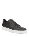 Vince Men's Peyton Truffle Lace Up Brown Leather Sneakers In Black
