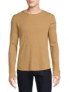 Vince Men's Pima Cotton Blend Thermal Shirt In New Camel