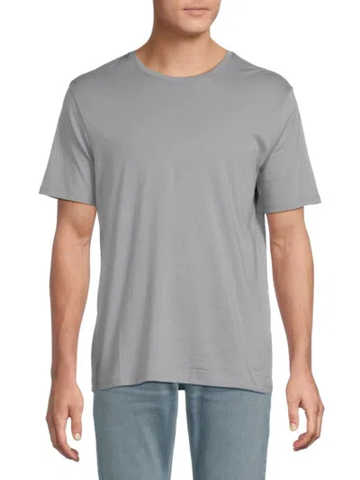 Vince Pima Cotton Crewneck T-shirt In Blue Spruce