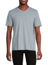 Vince Men's Pima Cotton V Neck T Shirt In Chalk Blue
