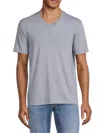Vince Men's Pima Cotton V Neck T Shirt In Gray