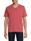 Vince Men's Pima Cotton V Neck T Shirt In Rose Hip