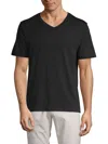 Vince Men's Pima Cotton V Neck Tshirt In Black