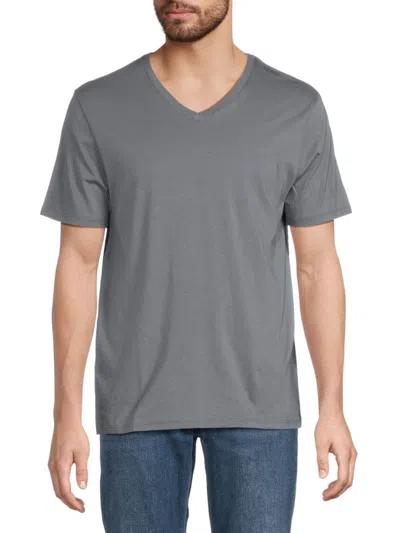 Vince Men's Pima Cotton V Neck Tshirt In Deep Teal