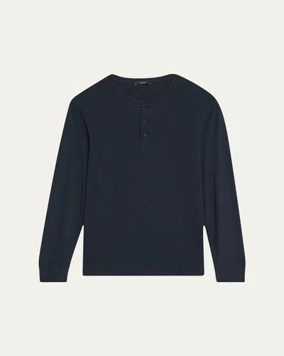 Vince Men's Pima Cotton Waffle Henley Shirt