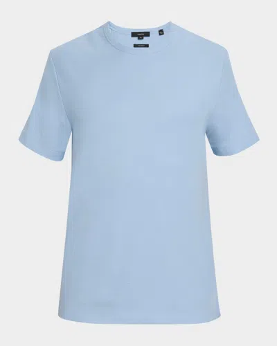 Vince Men's Pima Pique Crew T-shirt In Blue