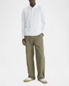 Vince Men's Pima Pique Polo Shirt In Optic White