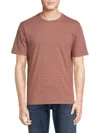 Vince Men's Pinstriped Crewneck T Shirt In Washed Mule