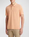 Vince Pique Short Sleeve Polo In Sahara Dune