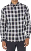 Vince Men's Plaid Shirt In Fountain Shadow In Multi