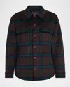 Vince Splittable Wool Blend Shirt Jacket In Multi