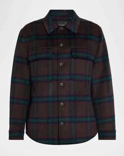 VINCE MEN'S PLAID SHIRT JACKET