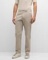 Vince Men's Modern Linen-blend Trousers In Soft Clay