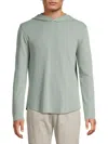 Vince Men's Relaxed Cotton-blend Hoodie In Green