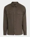 Vince Men's Relaxed Utility Overshirt In Mangrove