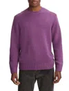 Vince Men's Relaxed Fit Wool & Cashmere Sweater In Purple Stone