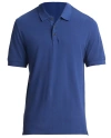 Vince Pique Short Sleeve Polo In Blue
