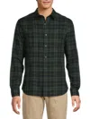 Vince Sailwind Plaid Shirt In Blue Multi