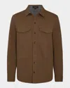 Vince Men's Solid 4-pocket Shirt Jacket In Brown
