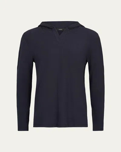 Vince Men's Solid Cotton Hoodie