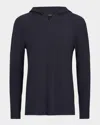 Vince Popover Cotton Hoodie In Coastal