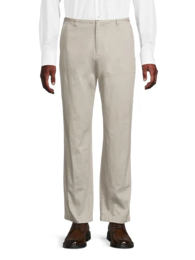 Vince Men's Solid Cotton Painters Pants In Chalk