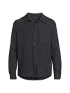 Vince Men's Solid Knit Shirt In Blue