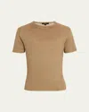 Vince Men's Solid Linen T-shirt In Brown