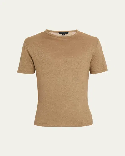 VINCE MEN'S SOLID LINEN T-SHIRT