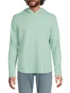 Vince Men's Solid Long Sleeve Hoodie In Green