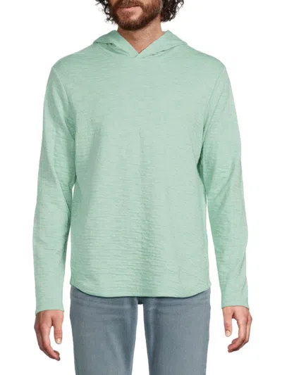 Vince Men's Solid Long Sleeve Hoodie In Malibu Water