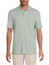 Vince Men's Solid Short Sleeve Polo In Green